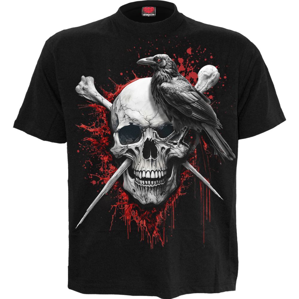 Spiral - Death Raven Tshirt Homme - Noir